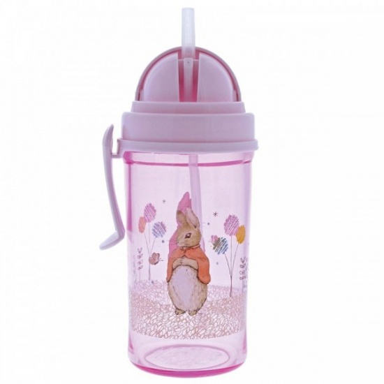 Beatrix Potter Flopsy Rabbit Pink Water Bottle - Perfect for School Gym Travel